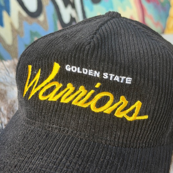 Golden State Warriors Black Corduroy New Era Cap - Picture 2 of 3
